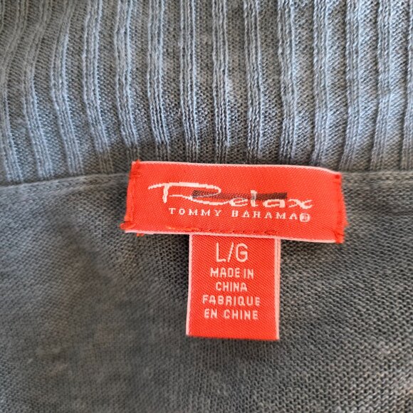 Tommy Bahama Relax Tie Linen Vest Open Cardigan Teal Lightweight Drape Size L - Picture 8 of 9